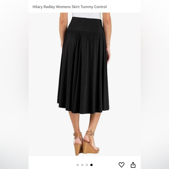 Hilary Radley Black Slinky Skirt in size Large, Tummy Control - Picture 2 of 9